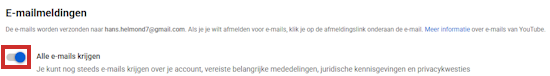 Alle e-mailmeldingen uitzetten Alle e-mailmeldingen uitzetten
